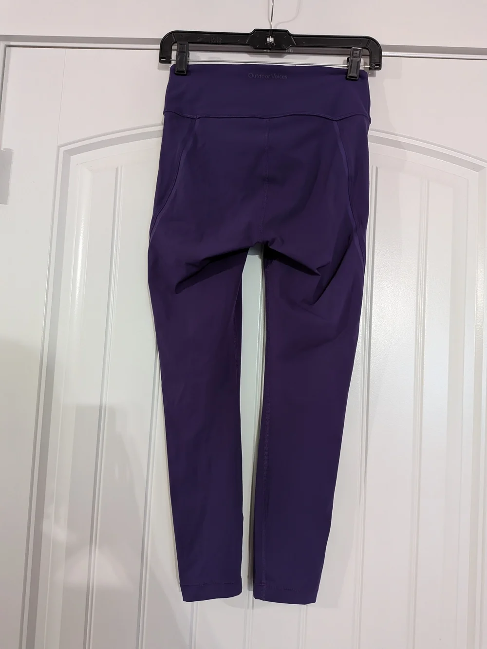Outdoor Voices Deep Purple High-Waist Capri Cropped Leggings